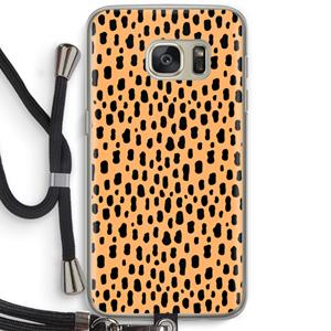 CaseCompany Panter: Samsung Galaxy S7 Transparant Hoesje met koord