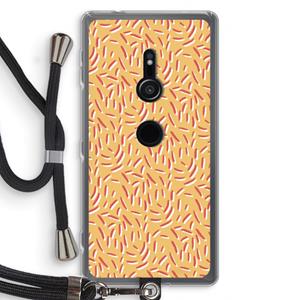 CaseCompany Camouflage: Sony Xperia XZ2 Transparant Hoesje met koord