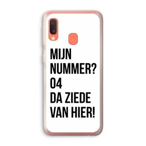 CaseCompany Da ziede van hier: Samsung Galaxy A20e Transparant Hoesje