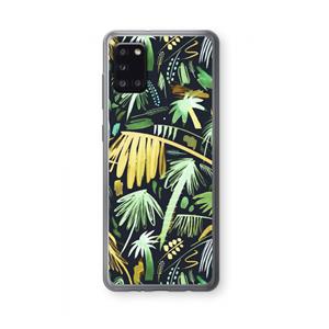 CaseCompany Tropical Palms Dark: Samsung Galaxy A31 Transparant Hoesje