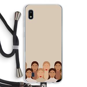 CaseCompany Girls girls girls: Samsung Galaxy A10 Transparant Hoesje met koord