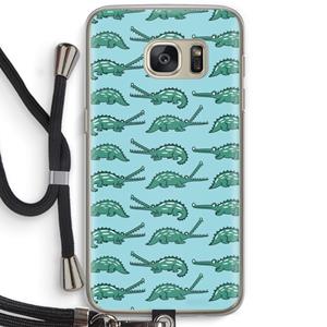 CaseCompany Kroko: Samsung Galaxy S7 Transparant Hoesje met koord