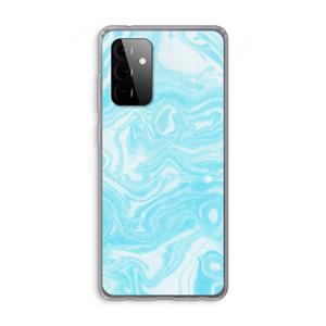 CaseCompany Waterverf blauw: Samsung Galaxy A72 Transparant Hoesje