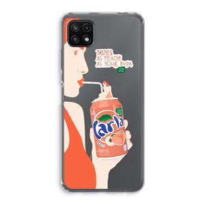 CaseCompany Peach please!: Samsung Galaxy A22 5G Transparant Hoesje