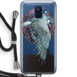 CaseCompany Golden Falcon: Samsung Galaxy A6 (2018) Transparant Hoesje met koord