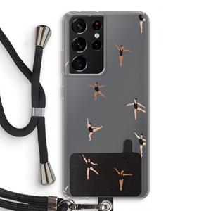 CaseCompany Dancing #1: Samsung Galaxy S21 Ultra Transparant Hoesje met koord