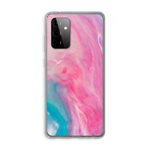 CaseCompany Roze explosie: Samsung Galaxy A72 Transparant Hoesje