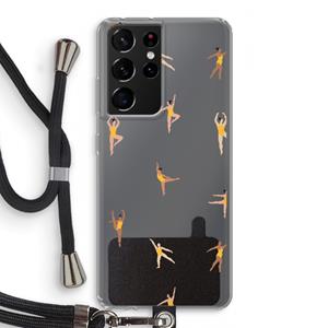 CaseCompany Dans #2: Samsung Galaxy S21 Ultra Transparant Hoesje met koord