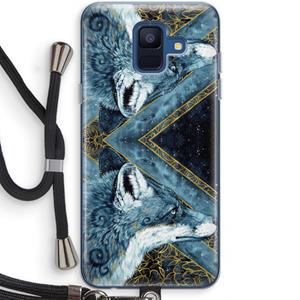 CaseCompany Golden Fox: Samsung Galaxy A6 (2018) Transparant Hoesje met koord