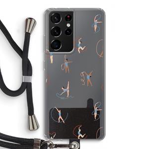CaseCompany Dancing #3: Samsung Galaxy S21 Ultra Transparant Hoesje met koord