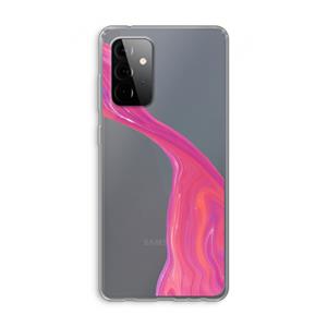CaseCompany Paarse stroom: Samsung Galaxy A72 Transparant Hoesje