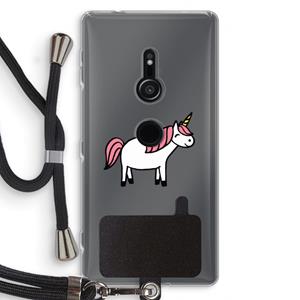 CaseCompany Eenhoorn: Sony Xperia XZ2 Transparant Hoesje met koord