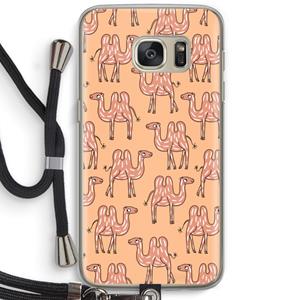 CaseCompany Kameel: Samsung Galaxy S7 Transparant Hoesje met koord