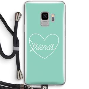 CaseCompany Friends heart pastel: Samsung Galaxy S9 Transparant Hoesje met koord
