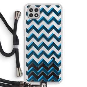 CaseCompany Onderbroken lijn: Samsung Galaxy A22 4G Transparant Hoesje met koord