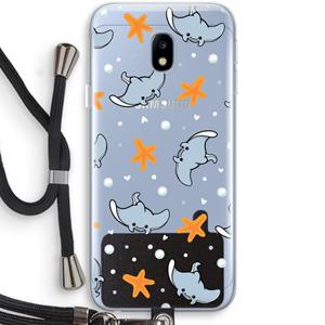CaseCompany Manta: Samsung Galaxy J3 (2017) Transparant Hoesje met koord