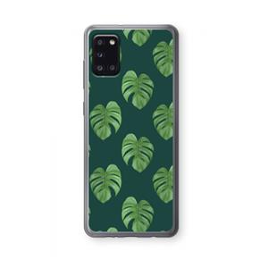 CaseCompany Monstera leaves: Samsung Galaxy A31 Transparant Hoesje