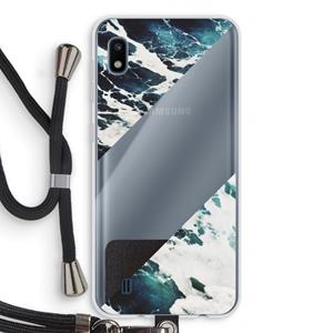CaseCompany Golven: Samsung Galaxy A10 Transparant Hoesje met koord