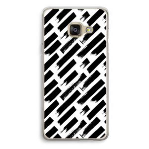 CaseCompany Zwarte vegen: Samsung Galaxy A3 (2016) Transparant Hoesje