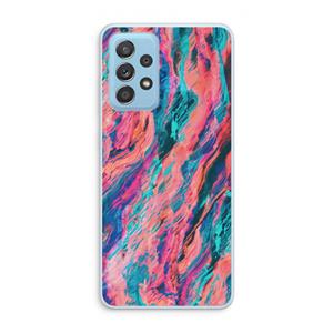 CaseCompany Electric Times: Samsung Galaxy A73 Transparant Hoesje