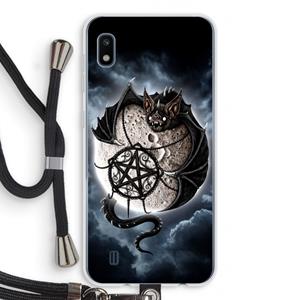 CaseCompany Volle maan: Samsung Galaxy A10 Transparant Hoesje met koord