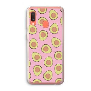 CaseCompany Dancing avocados: Samsung Galaxy A20e Transparant Hoesje