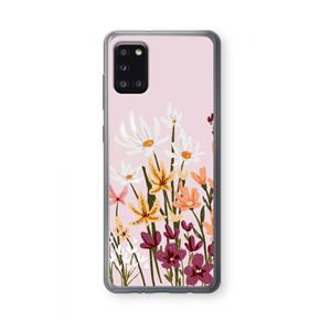 CaseCompany Painted wildflowers: Samsung Galaxy A31 Transparant Hoesje