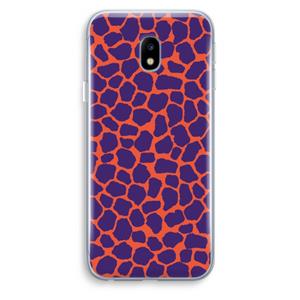 CaseCompany Purple Giraffe: Samsung Galaxy J3 (2017) Transparant Hoesje