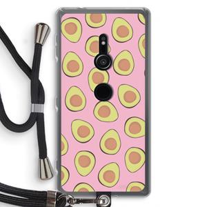 CaseCompany Dancing avocados: Sony Xperia XZ2 Transparant Hoesje met koord