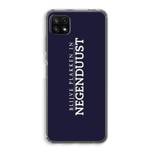 CaseCompany Blijve plakken in Negenduust: Samsung Galaxy A22 5G Transparant Hoesje