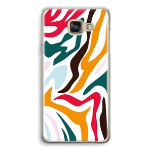 CaseCompany Colored Zebra: Samsung Galaxy A5 (2016) Transparant Hoesje