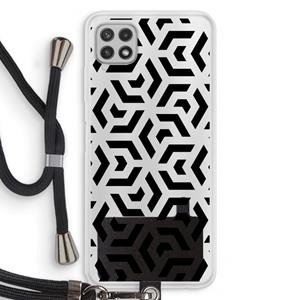 CaseCompany Crazy pattern: Samsung Galaxy A22 4G Transparant Hoesje met koord