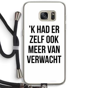 CaseCompany Meer verwacht: Samsung Galaxy S7 Transparant Hoesje met koord