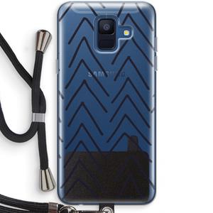 CaseCompany Marrakech Arrows: Samsung Galaxy A6 (2018) Transparant Hoesje met koord