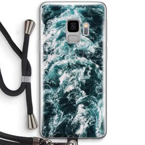 CaseCompany Zee golf: Samsung Galaxy S9 Transparant Hoesje met koord