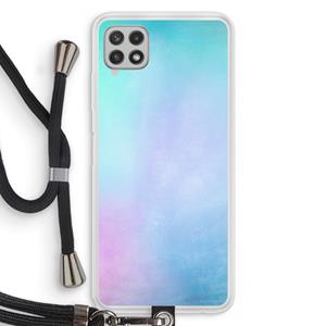 CaseCompany mist pastel: Samsung Galaxy A22 4G Transparant Hoesje met koord