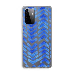 CaseCompany Blauwe pijlen: Samsung Galaxy A72 Transparant Hoesje