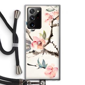 CaseCompany Japanse bloemen: Samsung Galaxy Note 20 Ultra / Note 20 Ultra 5G Transparant Hoesje met koord