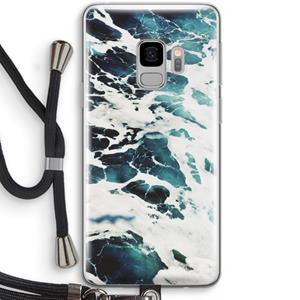 CaseCompany Golven: Samsung Galaxy S9 Transparant Hoesje met koord