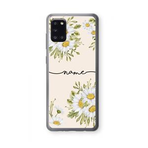 CaseCompany Daisies: Samsung Galaxy A31 Transparant Hoesje