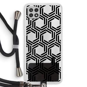 CaseCompany Geometrisch patroon: Samsung Galaxy A22 4G Transparant Hoesje met koord