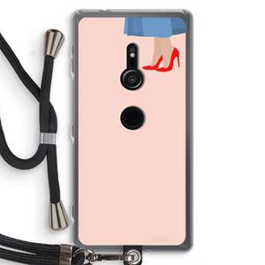 CaseCompany High heels: Sony Xperia XZ2 Transparant Hoesje met koord