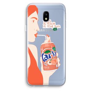CaseCompany Peach please!: Samsung Galaxy J3 (2017) Transparant Hoesje