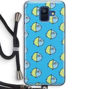 CaseCompany Visjes: Samsung Galaxy A6 (2018) Transparant Hoesje met koord