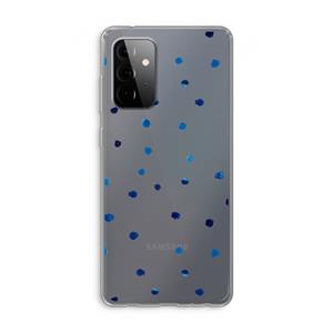 CaseCompany Blauwe stippen: Samsung Galaxy A72 Transparant Hoesje