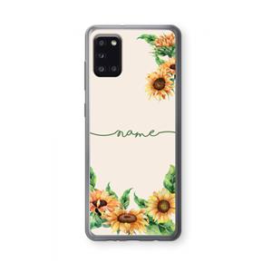 CaseCompany Zonnebloemen: Samsung Galaxy A31 Transparant Hoesje