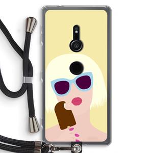 CaseCompany Ice cream: Sony Xperia XZ2 Transparant Hoesje met koord