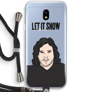 CaseCompany Let It Snow: Samsung Galaxy J3 (2017) Transparant Hoesje met koord