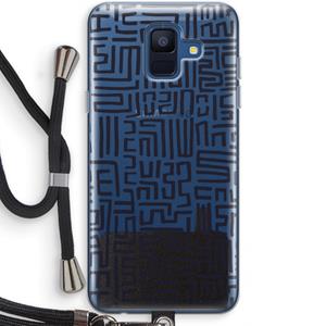 CaseCompany Moroccan Print: Samsung Galaxy A6 (2018) Transparant Hoesje met koord