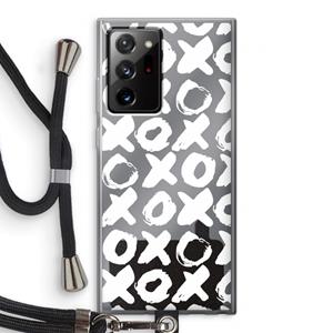 CaseCompany XOXO: Samsung Galaxy Note 20 Ultra / Note 20 Ultra 5G Transparant Hoesje met koord